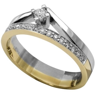 Pierścionek z 18 brylantami marki Górecki P6109