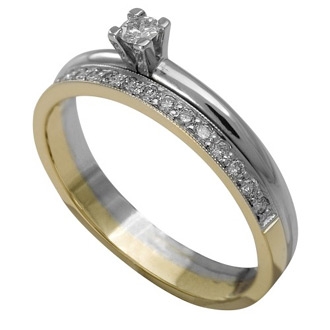 Pierścionek z 18 brylantami marki Górecki P6110