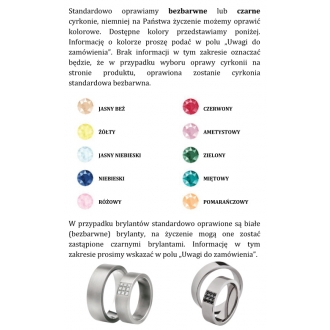 Tytanowe obrączki ślubne zaokrąglone od 2mm do 9mm TSW400