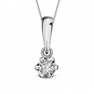 Złota zawieszka wisiorek z brylantem