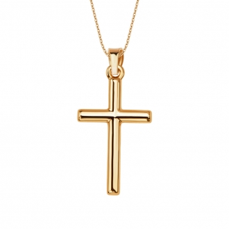 Złota zawieszka wisiorek krzyżyk