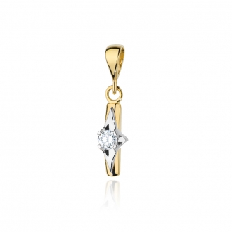 Złota zawieszka z brylantem 0,08ct ZBD088