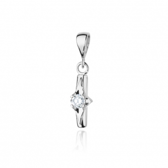 Złota zawieszka z brylantem 0,08ct ZBD088