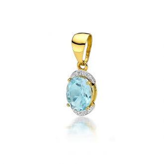 Złota zawieszka z topazem 3,20ct ZBD150T