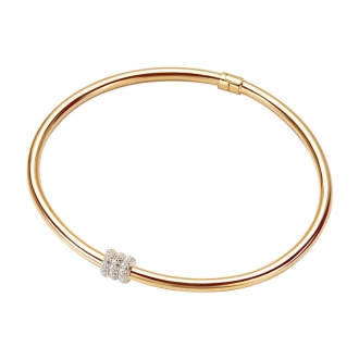 Elegancka złota bransoletka z cyrkoniami