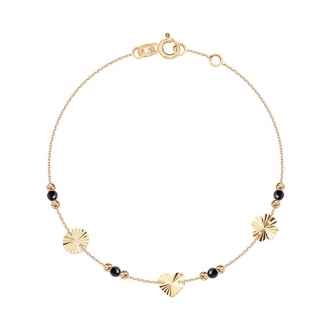 Elegancka złota bransoletka z hematytem