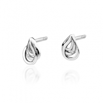 Kolczyki z białego złota z brylantami 0,02ct KOBD003/W