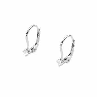 Złote kolczyki z brylantami 0,16ct KOBD057_D