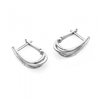 Kolczyki z białego złota z brylantami 0,06ct KOBD005/W