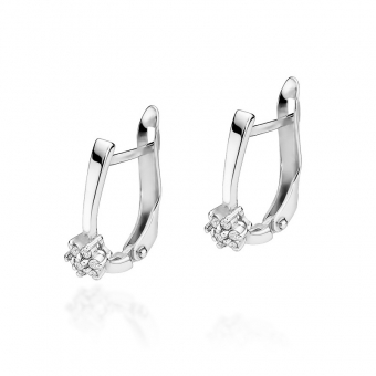 Kolczyki z białego złota z brylantami 0,12ct KOBD016/W