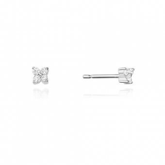 Kolczyki z białego złota z brylantami 0,09ct KOBD024/W