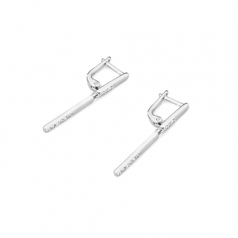 Kolczyki  wiszące z białego złota z brylantami 0,08ct KOBD025/W