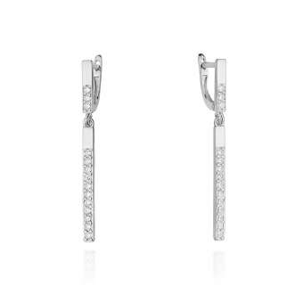 Kolczyki wiszące z białego złota z brylantami 0,56ct KOBD027/W