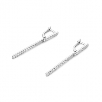 Kolczyki wiszące z białego złota z brylantami 0,56ct KOBD027/W