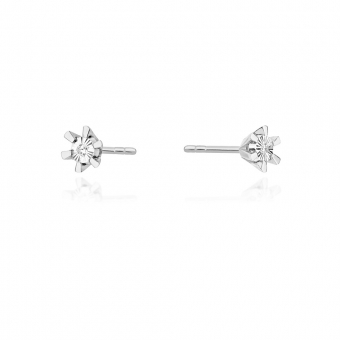 Kolczyki z białego złota z brylantami 0,02ct KOBD029T/W