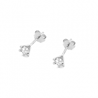 Kolczyki z białego złota z brylantami 0,02ct KOBD029T/W