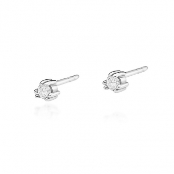 Kolczyki z białego złota z brylantami 0,16ct KOBD038/W