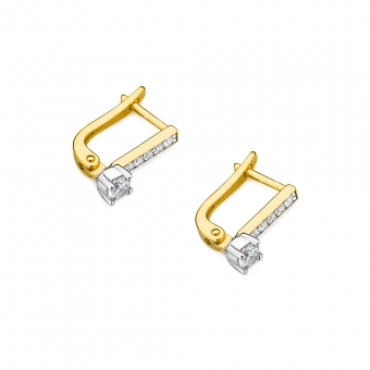 Złote kolczyki z brylantami 0,32ct KOBD053