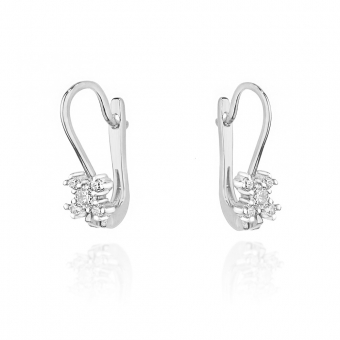 Kolczyki z białego złota z brylantami 0,18ct KOBD054/W