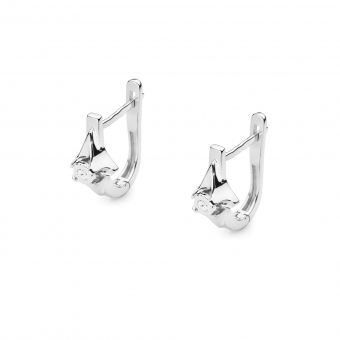 Złote kolczyki z brylantami 0,06ct KOBD056