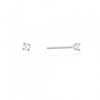 Kolczyki z białego złota z brylantami 0,08ct KOBD066/W