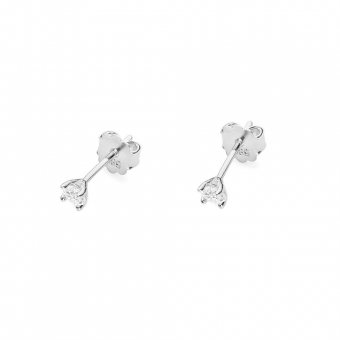 Kolczyki z białego złota z brylantami 0,08ct KOBD066/W