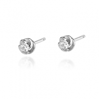 Kolczyki z białego złota z brylantami 0,16ct KOBD329/W