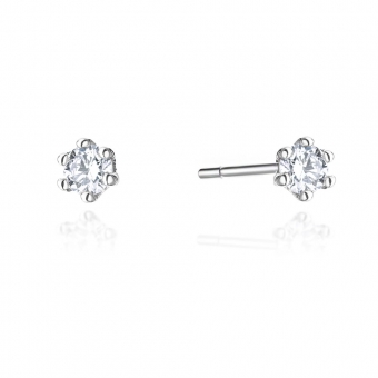 Kolczyki z białego złota z brylantami 0,08ct KOBD501/W