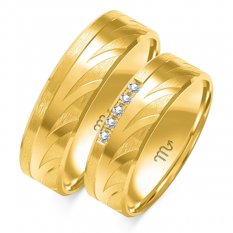 Obrączki ślubne złote OWG226