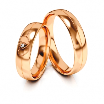 brączki ślubne AS330 (kolor złota: różowy)