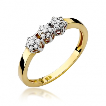 Pierścionek zaręczynowy z brylantami 0.12ct BD104
