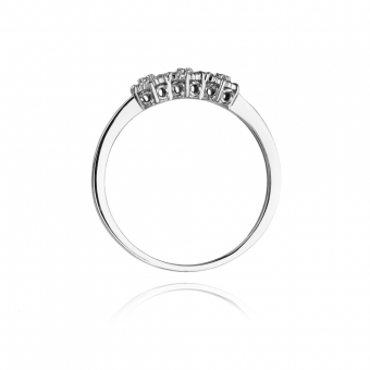 Pierścionek zaręczynowy z białego złota z brylantami 0.12ct BD104/W