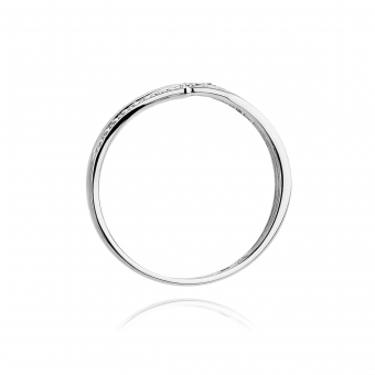 Pierścionek zaręczynowy z białego złota z brylantami 0.03ct BD114/W