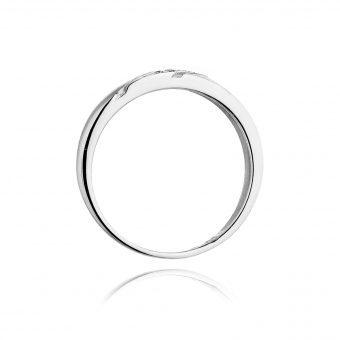Pierścionek zaręczynowy z białego złota z brylantami 0.02ct BD118/W