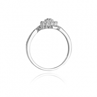 Pierścionek zaręczynowy z białego złota z brylantami 0.26ct BD11/W
