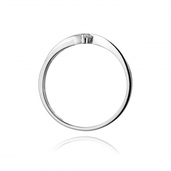 Pierścionek zaręczynowy z białego złota z brylantem 0.04ct BD137/W