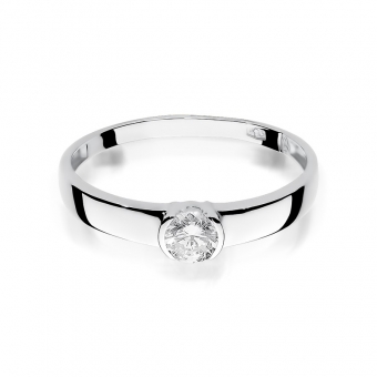 Złoty pierścionek zaręczynowy z brylantem 0.25ct BD138