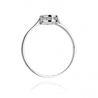 Pierścionek zaręczynowy z białego złota z brylantami 0.14ct BD154/W