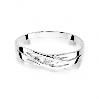 Pierścionek z różówego złota z brylantem 0.05ct BD156/R