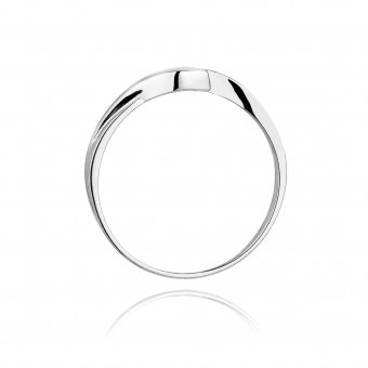 Pierścionek zaręczynowy z białego złota z brylantem 0.05ct BD158/W