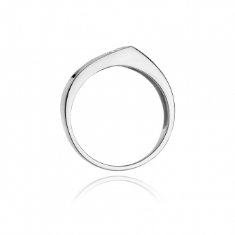 Pierścionek zaręczynowy z białego złota z brylantem 0.25ct BD15/W