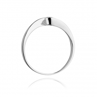 Pierścionek zaręczynowy z białego złota z brylantem 0.13ct BD160/W