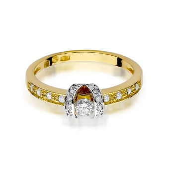 Ekskluzywny pierścionek zaręczynowy z brylantami 0.25ct BD162
