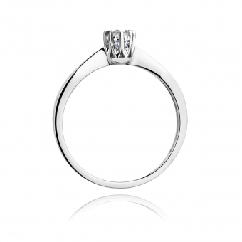 Pierścionek zaręczynowy z białego złota z brylantem 0.15ct BD173/W