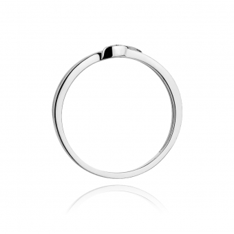 Pierścionek zaręczynowy z białego złota z brylantami 0.02ct BD176/W