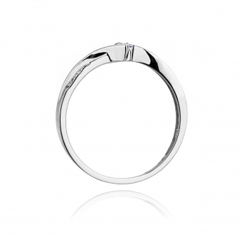 Pierścionek zaręczynowy z białego złota z brylantami 0.18ct BD177/W