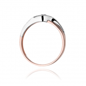 Pierścionek z różowego złota z brylantem 0.10ct BD178/10/R