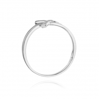 Pierścionek zaręczynowy z białego złota z brylantami 0.02ct BD179/W