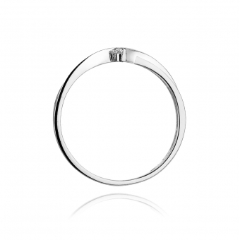 Pierścionek zaręczynowy z białego złota z brylantem 0.04ct BD181/W