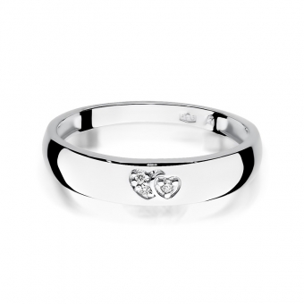 Pierścionek zaręczynowy z białego złota z brylantami 0.02ct BD189/W